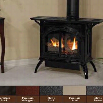 Empire Comcort Systems Dvp30cc30 Ehritage 28"" Millivolt Direct Vent Ccast Iron Stove