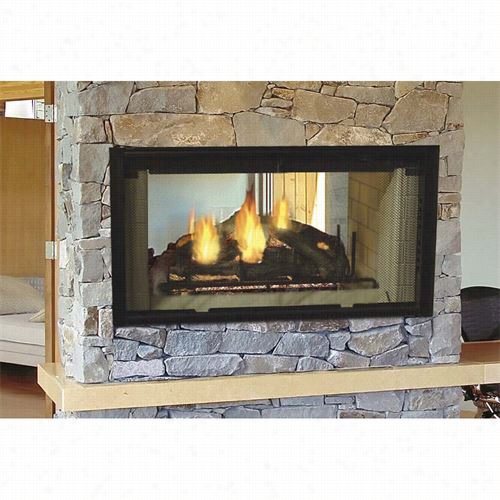 Majestic Drs36 36&auot;" See-thru Radiant Wood Fiery Fireplace