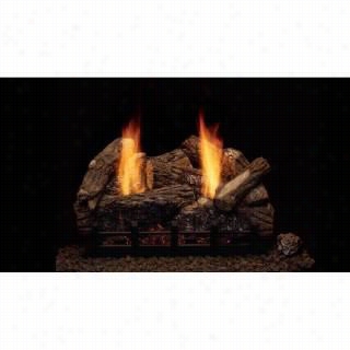 Majestic Ho18-f-18nb 7 Ipece Highland Oak Ceramic Fiber Log Set With Natural Blaz Vent Free 18"" Burner