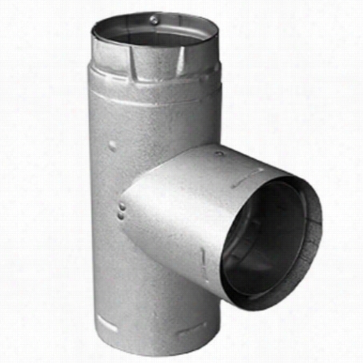 M&aamp;g Duravent 3pvp-tad Pelletvent Pro 3"" Inside Diameter Adapter Tee With Clean-out Tee Cap In Stainless Steel