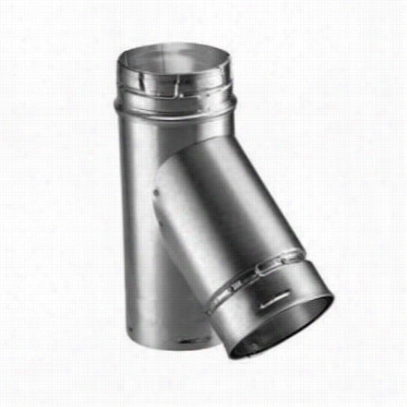 M& Gduravent 4gvy34 Round Gas Vent Aluminum 4&qot;" X 3"&quuot; X 4"&q Uot; Double-wall Wye - 45 Degree Branch With 3"&uot; Inner Diameter