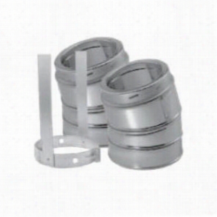 M&g Duravent 5dt-e30k Duratech 5"" Class A Chhimney Pipe Galvanized 30 Degree Elbow Kit