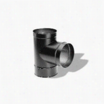 M&am;pg Duravent 6dbk-t 6"" Single Wall Stovepipe Tee With Clean-ou T Cap
