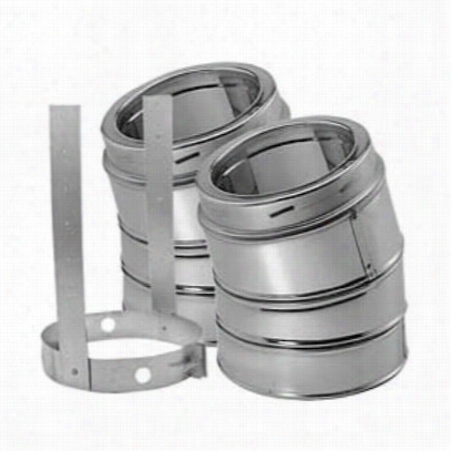 M&g Duravent 6dt-e15kss 15 Deggree Elbow Kit Stainless Steeel (incl 2 Elbows And 1 Elbow Strap)