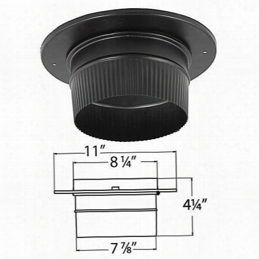 M&am P;g Duraavent 8dbk-adsl 8"" Snap-lock Adapterr With Trim