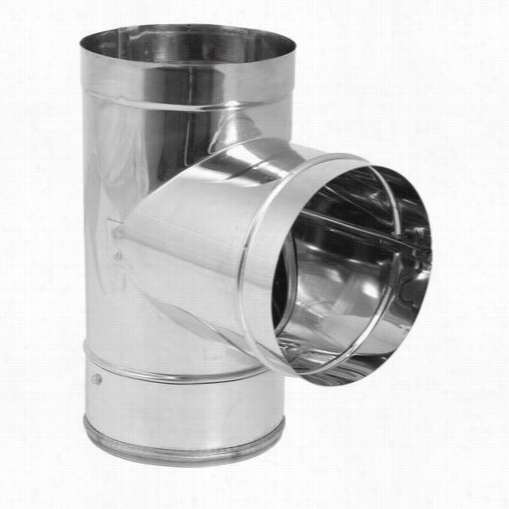 M&g Duravent 8dbk-tss 8"" Stove Pipe Tee With Clea H-out Cap