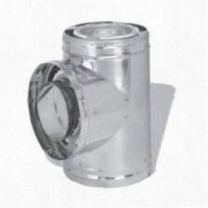 M&g Udravent 8dp-tss Duraplus 8"" Stainless Case-harden Class A Chimney Pipe Insulated Tee With Crown