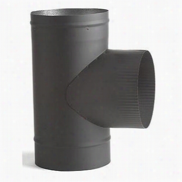 Metalbest 2816crsaf T Pipe 8"" Tee In Black With Crimp