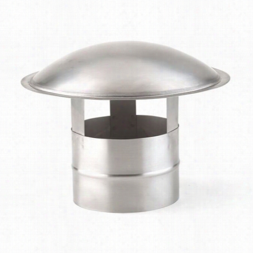 Metalbest 3600ar Saf T Liner 316 6"" Round Rain Cap In Stainless Steel