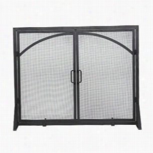 Mnuteman Xb00280 3 Panel Arched Door Fireplace Screen In Black
