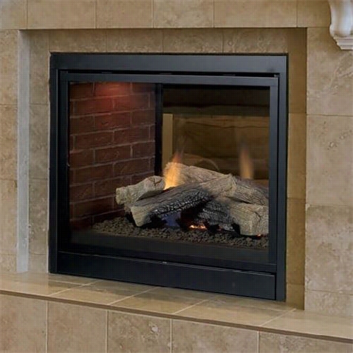 Monesswn Stldvp Arlington Desiggner 36"" Top/rear Vebt Clean Face See Th Ru Wood Burning Fireplace