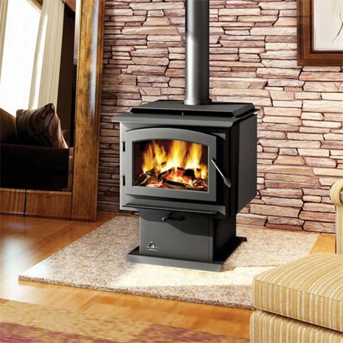 Napoleon 2300 Timberwolf Economizer Epa Large Wood Burning Stove With Black Door