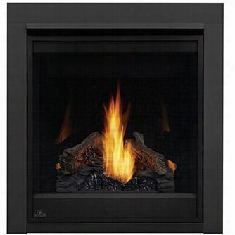 Napoleon B30ntre 15,000 Btu Natural Gas Direct Vent Electronic Fireplace In Black