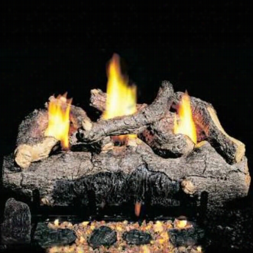 Peterson Real Fyre Efvg18 Evening Fyre Vent Free Gas Log Set With G18  Burner