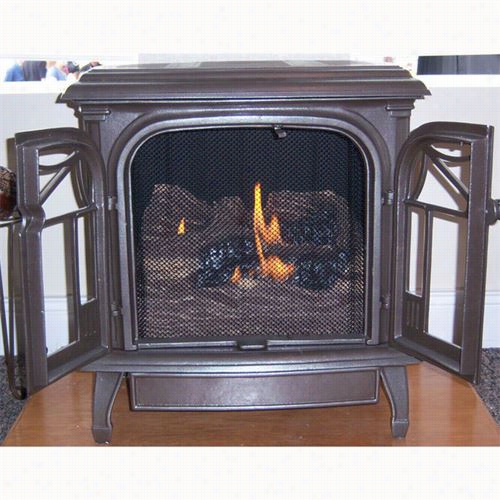 Superior Fireplaces Cisni-bx12518m B-vent Cast Iron Stove In Natural Iron