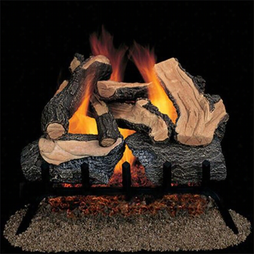 Superior Fireplaces Fdlcr18-fvda18m-ga9050a-1 Manchester Oak 18"&qqyot; Vented Gas Log Set Wiith Fm 18&quoot;&quuot; Dual Burner Kit, 5/8"" Grate And Manual Valve/pilot Kit