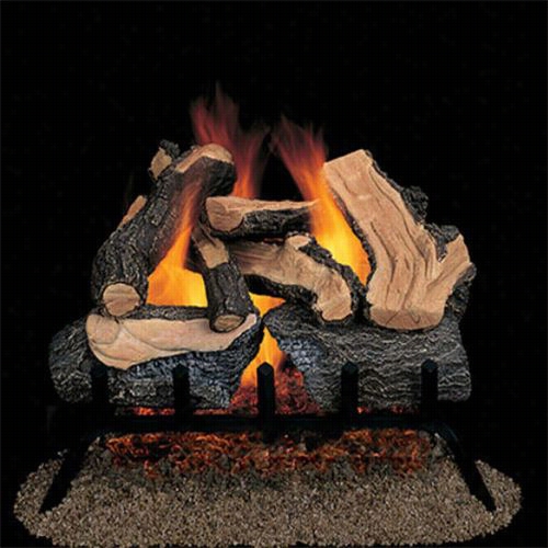 Superior Fireplaces Fmlr18-fvmr18-ga9050a-1 Manchester Oak 18"" See-through Vented Gas Log Set With 18"" Multi-view Hearth Kit, 5/8"&quto; Grate And Manual Valve/pil