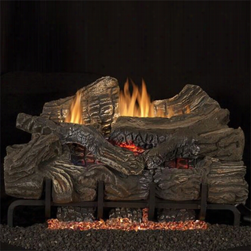 Superior Fireplaces Lbg36sm-bge2436 36"" Smokey Mountain Log Set With 24"" Spring Violently Burner, Loose Ember And Thermostat Control