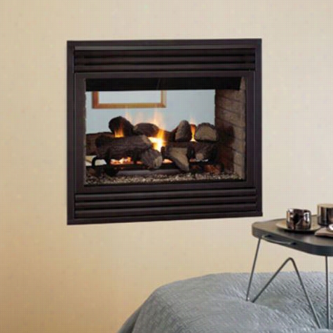 Superior Fireplaces Mpb335st 35"" Merit Plus See-through Louvered B-vent Fireplace With Millivolt Control