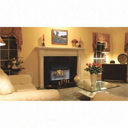 Superior Fireplaces Wrt2036ws Merit Series 36"" Radiant Wood-burning Fireplace With White Stacked Linner