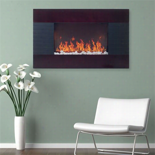 Trademzrk Fideplaces 80-15725 Even Glow Mahogany Wood Trim Electric Fireplace Heater