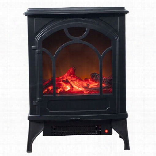 Trademark Fireplacds 80-wsd013  Freestanding Classic Electric Log Fireplace In Black