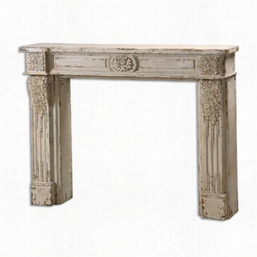 Uttermost 24442 Arvel Mantel In Weathere D White