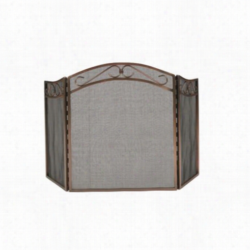Woodfiield 61029  3 Panel Fireplace Spark Screen In Oil-ruhbed Bronze