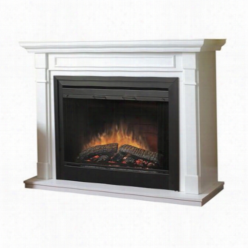 Dimplex Bf39stp-bcw2 39"" Standard Builf-in Firebox Pcakaage With White Flat Wall Mantel And Trim Violin 