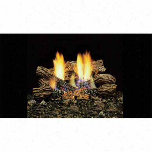 Maestic Bocl2-tpb24 24"" Fiber Ceramic 6 Piecse Blazing Oak Log Set With Triple Play Burnsr