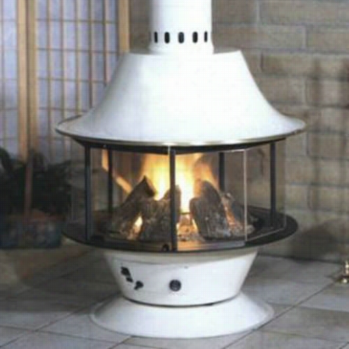 Malm Fireplaces Gs Spin A Fire Freestanding Gas Fireplace Unit With Remote Hinder And Porcelain Base (ng Only)