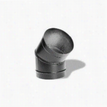 M&g Duravent 6dbk-e45 6&q Uot;" Single Wall Stovepipe 45 Ddegree Black Elbow