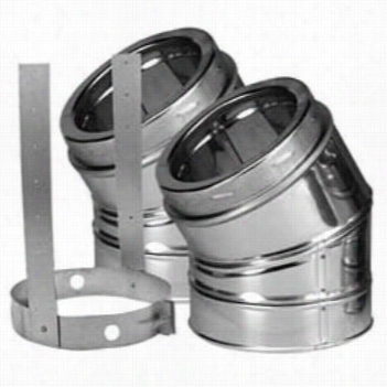 M&am P;g Duravent 8dt-e30kss 30 Degree Elbow Kit Stainless Steel (incl 2 Elbows And 1 Elbow Strap)