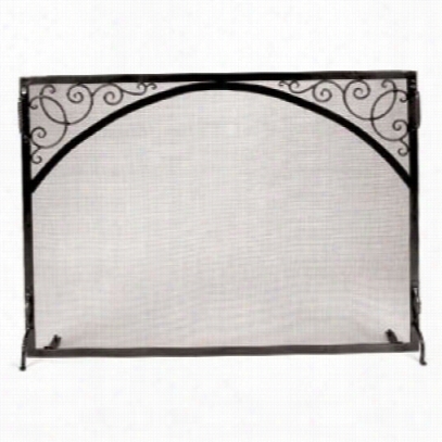 Minuteman Gs-3830 38"" Sterling Fire Screen Scroll And Arch In Graph1te