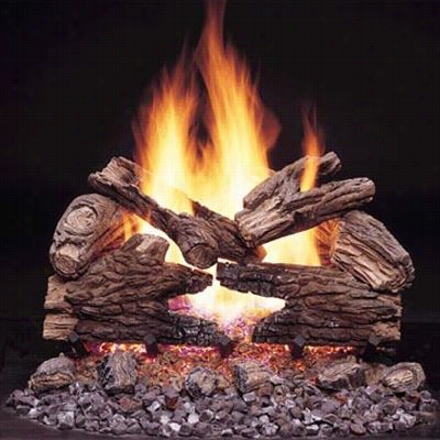 Monessen Vwf24mo 24"" Massiveoak 7 Piece Log Set With Cssa Vented Burner Assembly