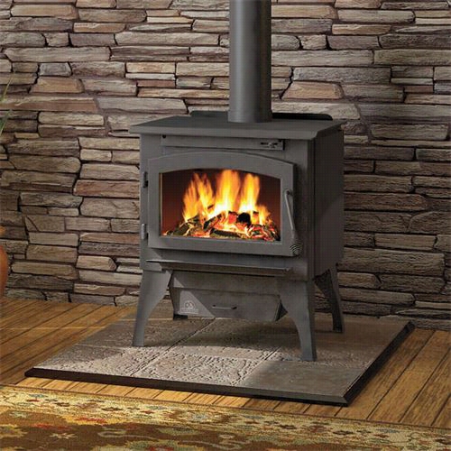 Napoleon 2200 Timberwolf Economizer Epa Medium  Wood Buning Stove With Black Door