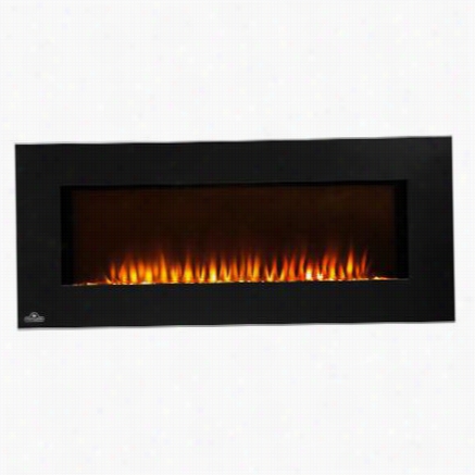 Napoleon Efl42h Azure 42"" Linear Black Wall Mount Full Of Fire  Fireplace