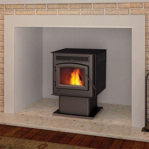 Napole Ontps35 Timberwolf Pellet Stove With Peddestal Bse And Dark Door