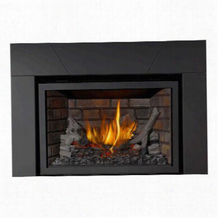 Napoleon Xir3nsb 31,00  Btu Infrared Deluxe Fireplace Insert With Niht  Light, Radiant Phazer Ironwood Log Set