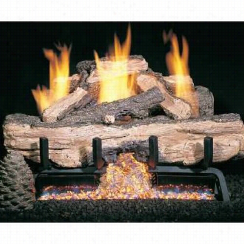 Peterson Real Fyr Chasg10 Charred Aged Split Vent Free Gas Log Set With -i2000 Plus Burner System