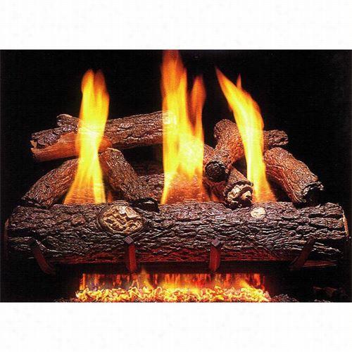 Petersn Real Fyre Rdg9-2-24-12 24"" Golden Oak Designer Vent Free Gas Log Set For See-thru Fireplaces