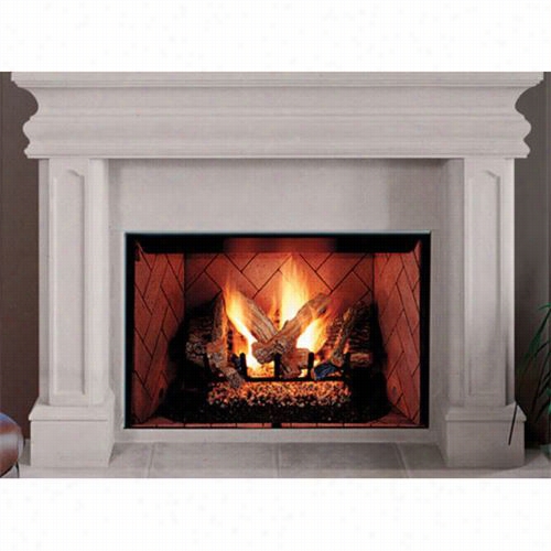 Superior Fireplaces Brt4542tm 42"" Radiant Faced B-vent Firplace With Red Herringbone Liner And Millivolt Control