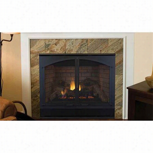 Superior Fireplaces Edv45rne Eliet 45"" Black Interior  Electonic Ignition Direct Vent Fireplace