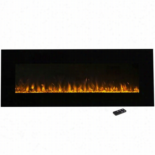 Trademark Fireplaces 80-2000a-54 54"&q Uot; Led Fire And Ice Electric Fireplace In Black With Remote