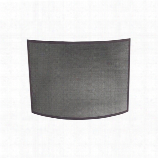 Uniflame S-1667 Single Panel Curved Bronze Wrought Iron Screen