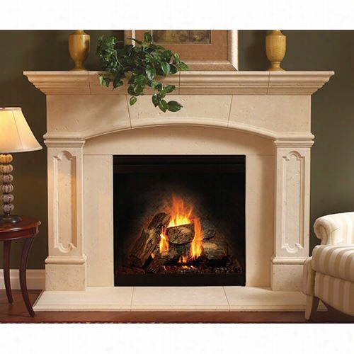 Balmer Mantels 4113-tcck-12x74 Aberdeen Thicnast Stone Fireplace Mantell With Surround And 12"" X 74"" Hearth