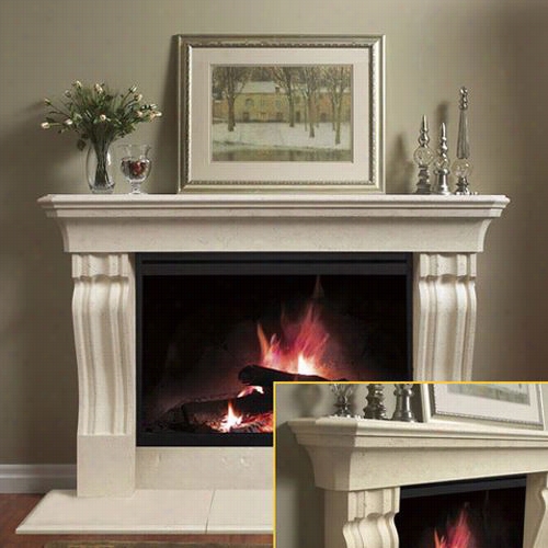 Balmer Mantels 4317-tck-12x68 Divine Thincast Stone Mantel With Riser And 12"" X 68""  Hearth