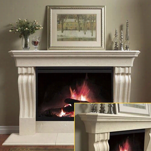 Balmer Mantels 4137-tck-20x68 Divine Thincast Stone Mantel-piece With Riser And 20"" X 68" " Hearth