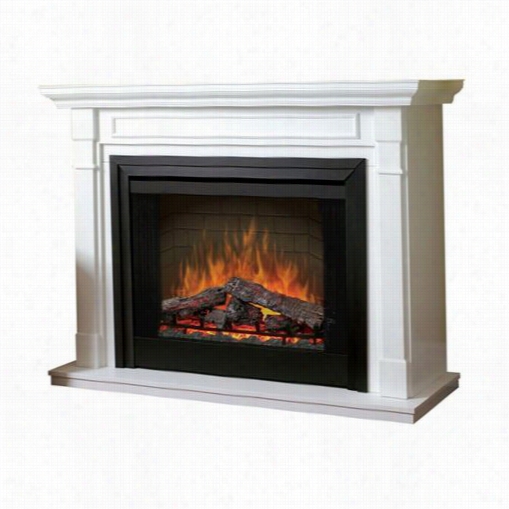 Dimplex Bf39dxp-bcw2 39" " Built-in Direct Wire Firebox Package With White Flat Wall Mantel-piece And  Trim Kit