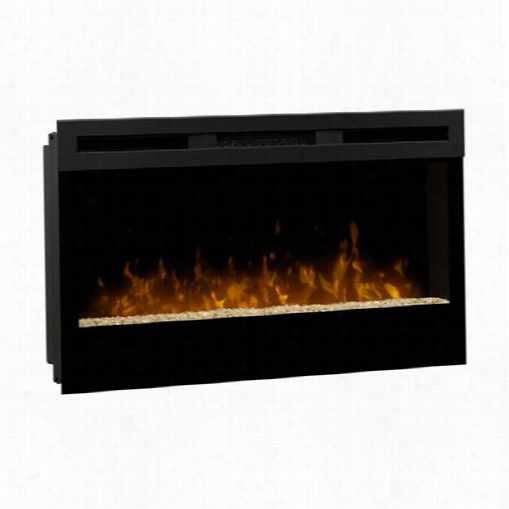 Dikplex Blf34 Wickson 34"" Wall M Ount Electric Fireplace In Black